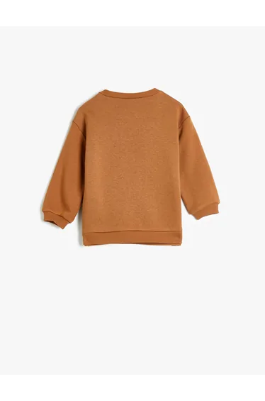 سويتشيرت كوتون بني