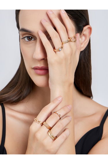 Set of 9 - Textured Rings