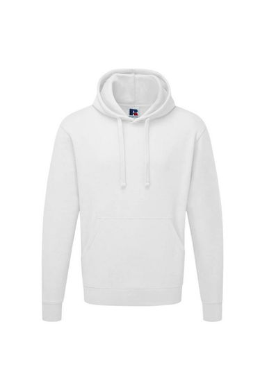 Russell Colour Mens Hooded Sweatshirt / Hoodie - White