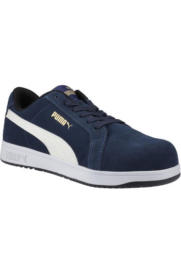 Puma Safety Mens Iconic Suede Low Safety Trainers - Navy