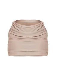 Shape Stone Slinky Ruched Side Mini Skirt - 5