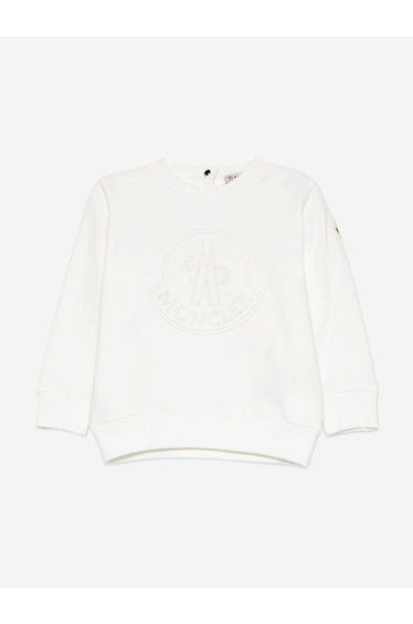 Baby Boys Logo Sweatshirt in Ivory