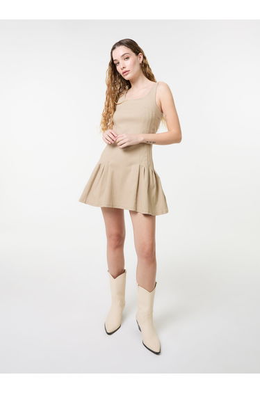 Pleated Mini Dress