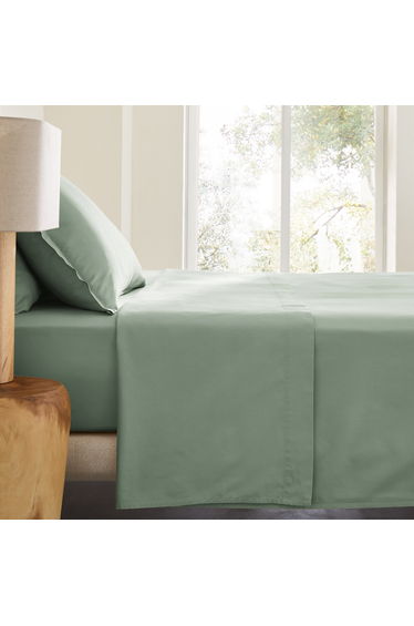 Saria Washed Cotton Sateen Flat Sheet