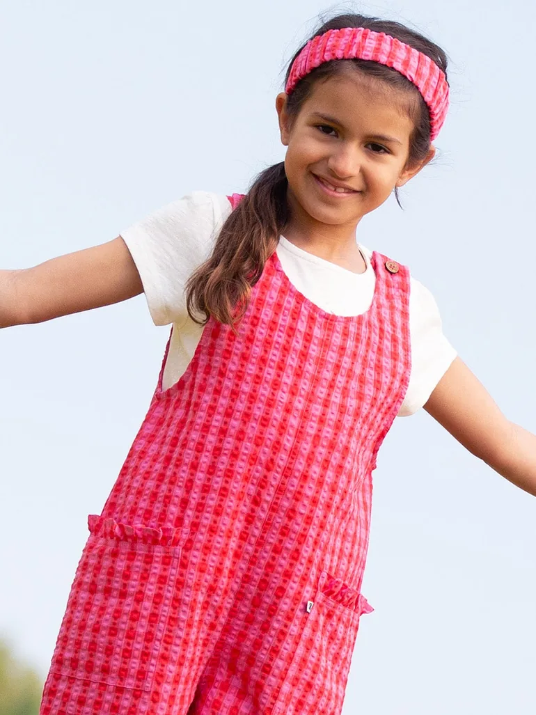 Gingham Dungarees - 2