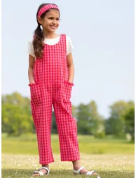 Gingham Dungarees