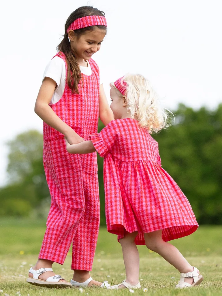 Gingham Dungarees - 3