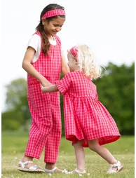 Gingham Dungarees - 3