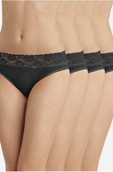 Pack of 4 Midi Knickers in Stretch Cotton