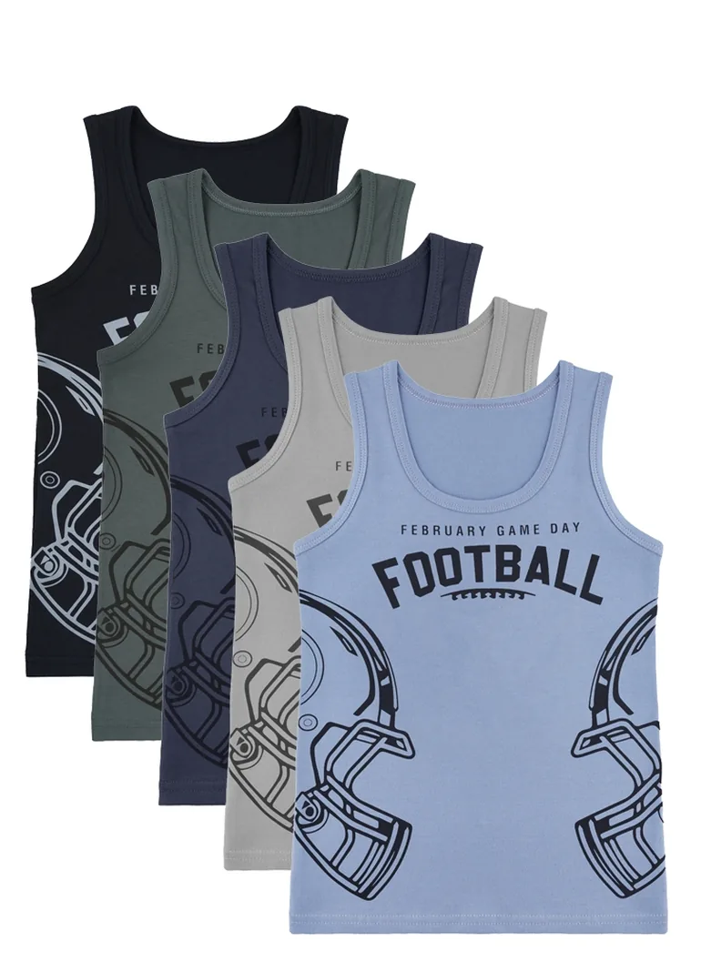 5-Pack Donella Boys' Undershirt - Cotton - 5
