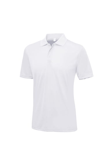 AWDis Just Cool Mens Smooth Short Sleeve Polo Shirt - Arctic White