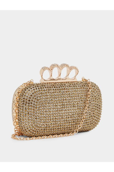 Gold Embellished Clutch Bag
