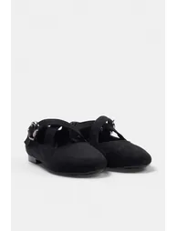 Black Suede Women's Ballerinas - 5