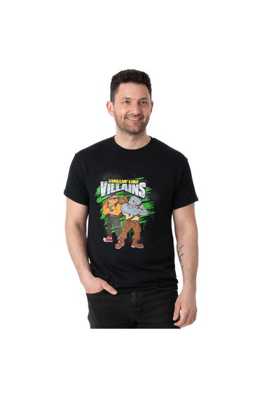 Teenage Mutant Ninja Turtles Mens Villains Bebop & Rocksteady T-Shirt - Black