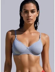 Pack of 2 - Non-Padded Non Wired Cotton Blend T-Shirt Bra - 1