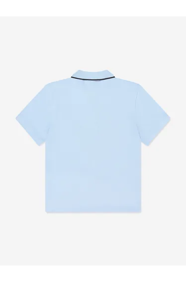 بولو قميص قطن أزرق