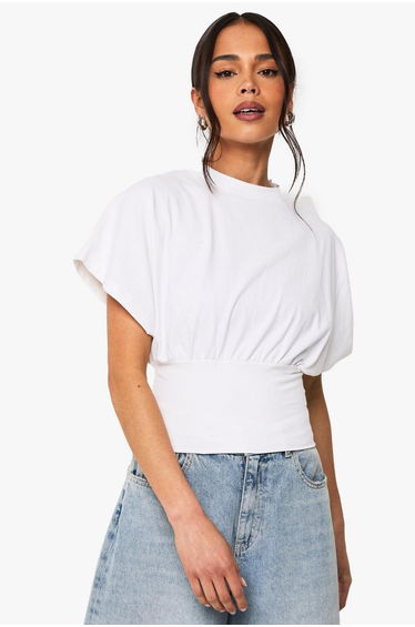 FITTED WAIST TSHIRT - white