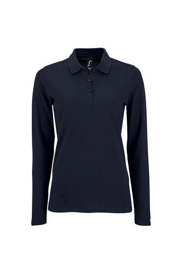 SOLS Womens/Ladies Perfect Long Sleeve Pique Polo Shirt - French Navy