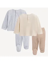 Pack of 2 Sleepsuits in Velour - 3
