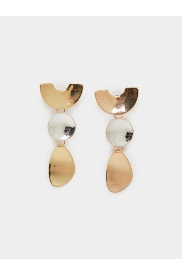 Gold Geometric Drop Earrings