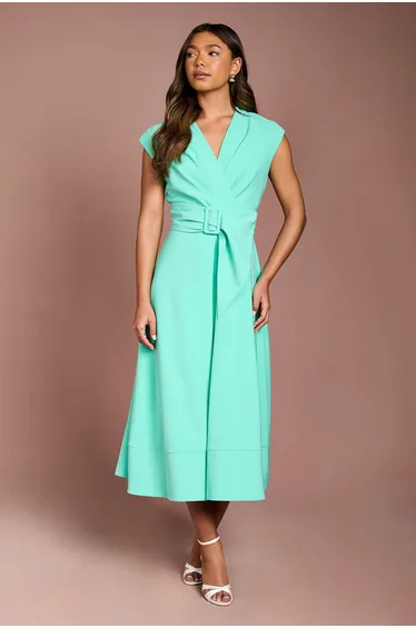 Belted Crepe Dress