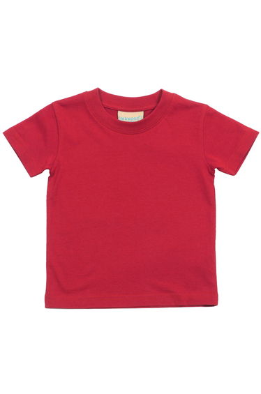 Larkwood Baby/Childrens Crew Neck T-Shirt / Schoolwear - Red