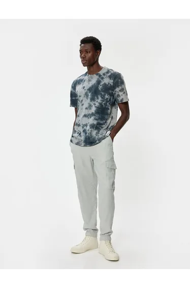 Linen Jogger Pants Oversize Cargo Pocket Detail