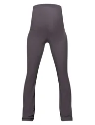 Maternity Slate Ribbed Flared Leggings - 4