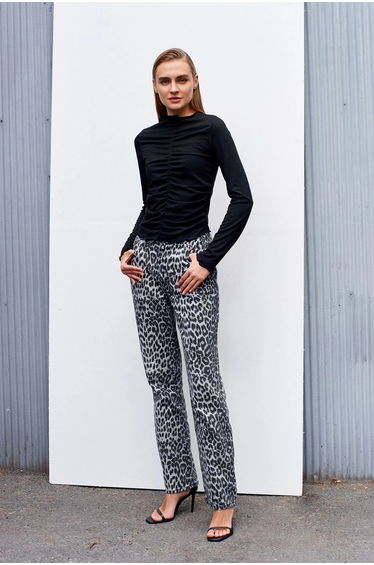 Dilvin Slim Fit Long Sleeve Jersey Blouse