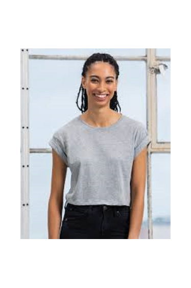 Mantis Womens/Ladies Crop Top - Grey Heather