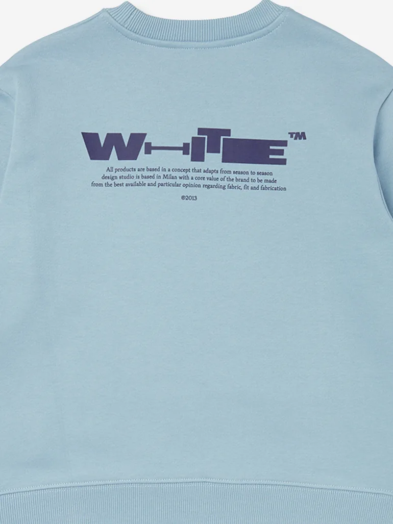 Off-White Kids Type Crewneck Sweatshirt in Blue - 3
