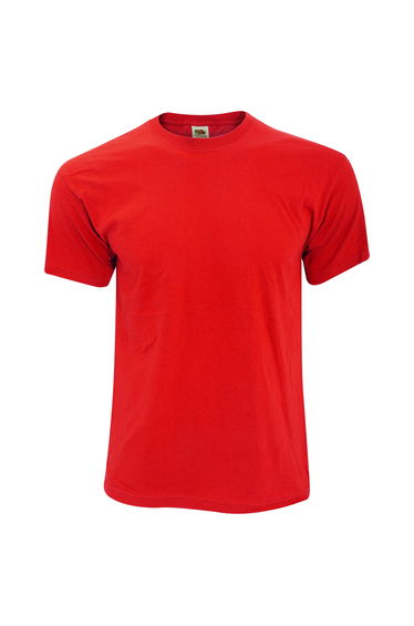 Fruit Of The Loom Mens Screen Stars Original Full Cut Short Sleeve T-Shirt - Red