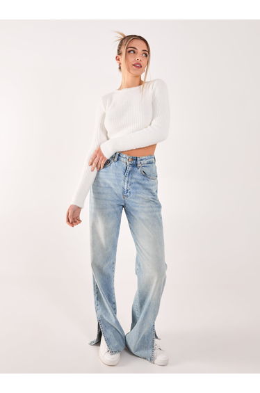 Cropped Knit Rib Top