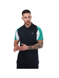 Men's Lacoste Sport Regular Pique Polo Shirt in Blue