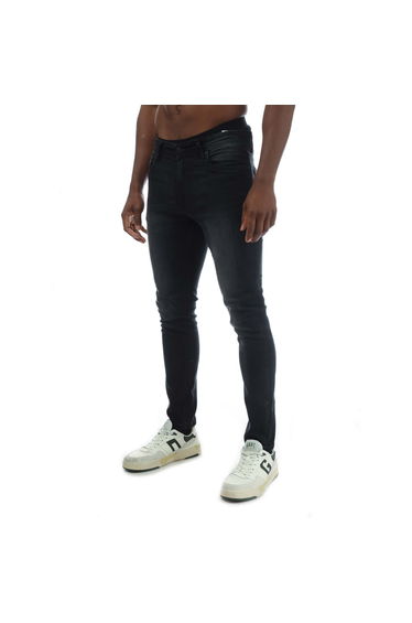Men's Duck and Cover Overburg Tapered-Fit Jeans in Black