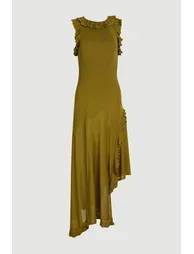 Ruffle Trim Knitted Maxi Dress - 1