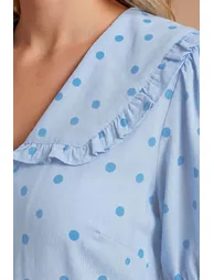 فستان ميدي بطبعة بربطة بحواف دانتيل - 2