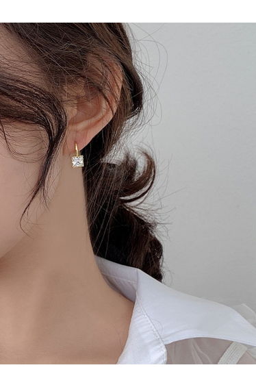 Embellished Square Drop Earrings