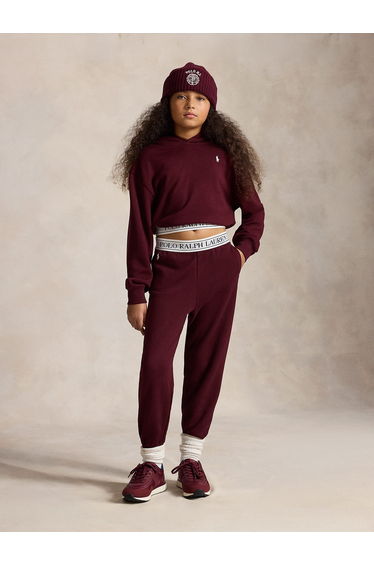 Ralph Lauren Girls Logo Hoodie in Red