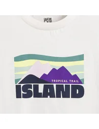 تيشيرت بياقة دائرية بطبعة  - 1