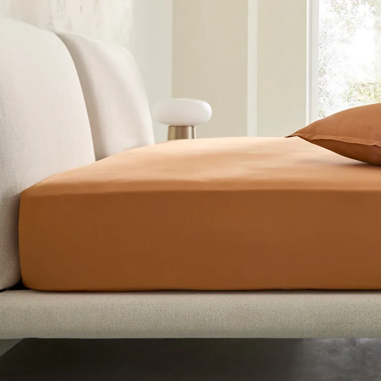 Sabbal Washed Percale Fitted Sheet with 30cm Flap - 3