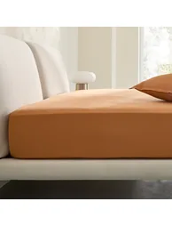 Sabbal Washed Percale Fitted Sheet with 30cm Flap - 3