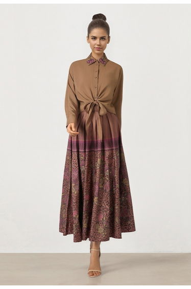 Ornate Taffeta Skirt