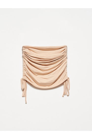 Dilvin Strapless Ruched Tube Top