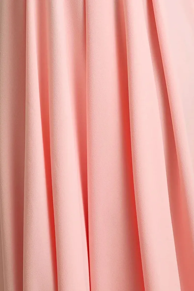 Parina | Pink Strappy Volume-Hem Midi Dress - 4