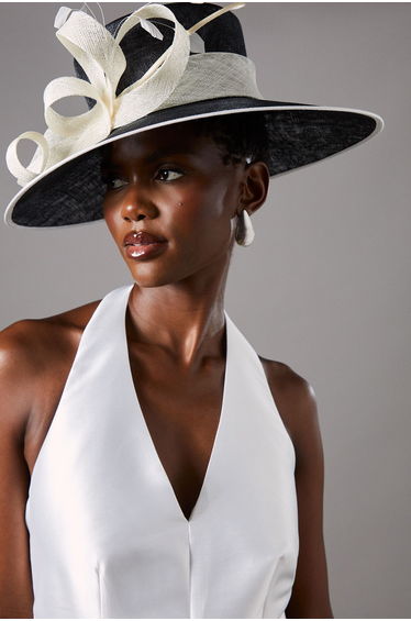 Mono Loop And Quill Wide Brim Hat