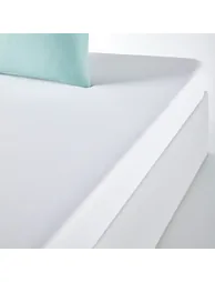 شرشف سرير جيرسية عضوي سادة بحواف مطاطية