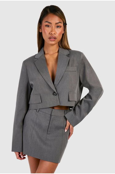 Marl Micro Mini Skirt - grey marl