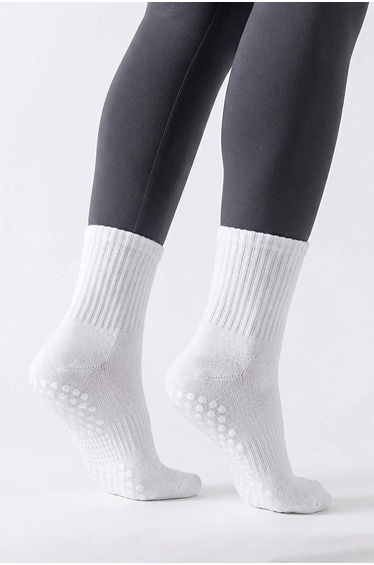 White Jacquard Knitted Socks