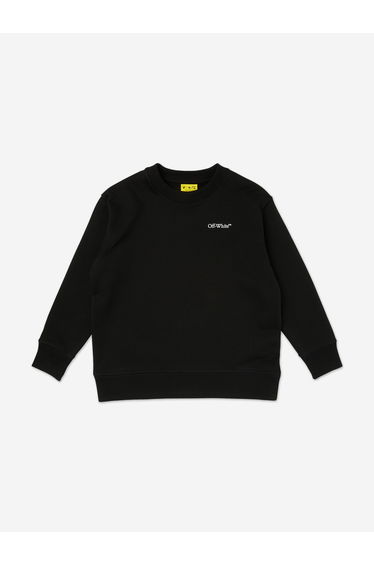 Off-White Boys Scribble Diag Crewneck Sweatshirt in Black